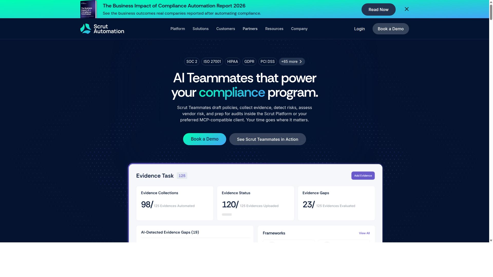 Scrut Automation website